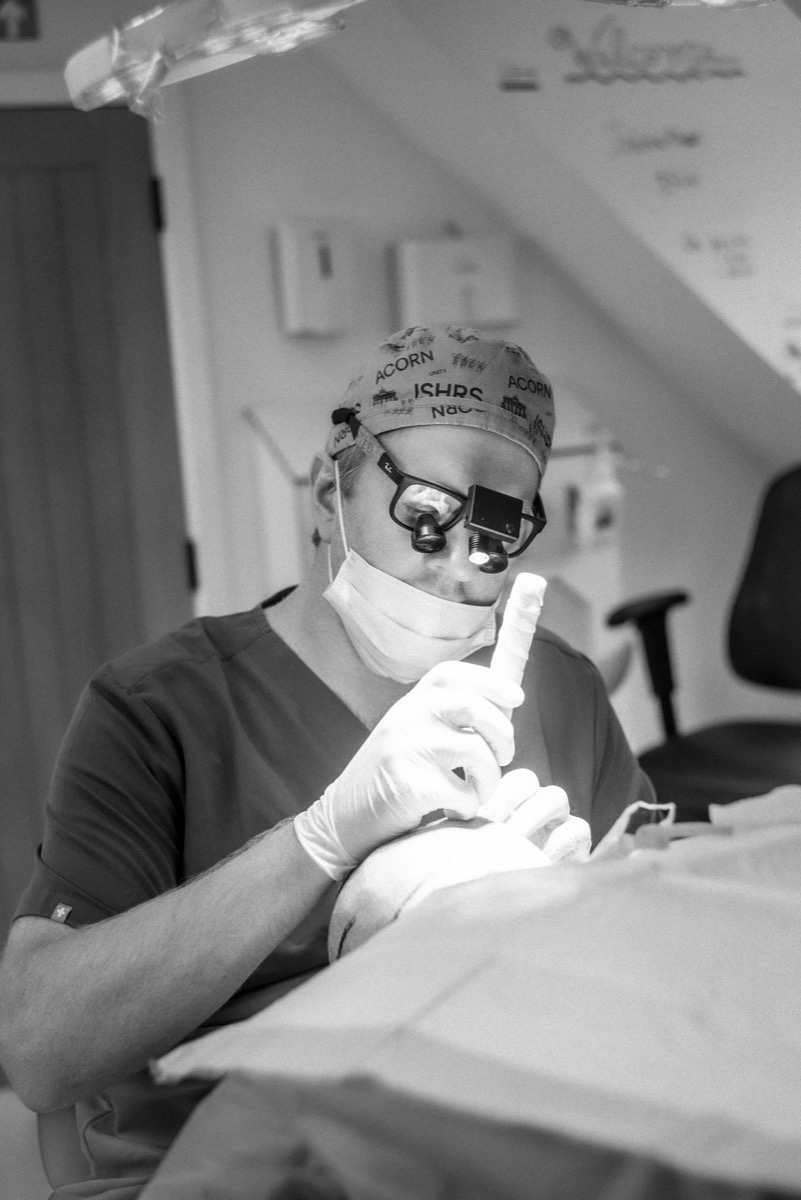Dr Ted at work in the Calibre clinic